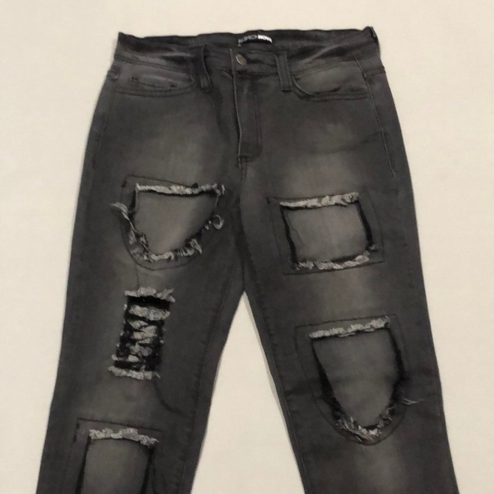 Fashion Nova dark gray skinny jeans